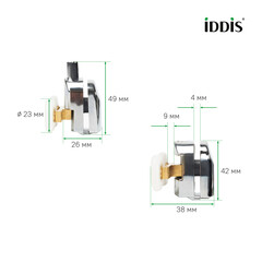 Комплект роликов для двери Iddis Optima Home d23 мм стекло 4 мм двойные эксцентриковые хром - фото 7