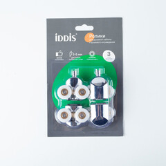 Комплект роликов для двери Iddis Optima Home d23 мм стекло 5-6 мм двойные эксцентриковые хром - фото 13