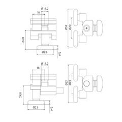 Комплект роликов для двери Iddis Optima Home d23 мм стекло 5-6 мм двойные эксцентриковые хром - фото 3