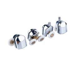 Комплект роликов для двери Iddis Optima Home d23 мм стекло 5-6 мм двойные/одинарные эксцентриковые хром - фото 1