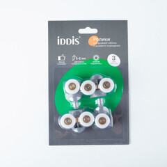 Комплект роликов для двери Iddis Optima Home d23 мм стекло 5-6 мм двойные/одинарные эксцентриковые серые - фото 10