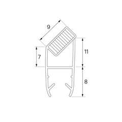 Уплотнитель магнитный Iddis Optima Home 200 см стекло 4 мм (2 шт.) - фото 2