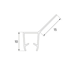 Уплотнитель Iddis Optima Home 200 см стекло 5-6 мм Ц-образный (2 шт.) - фото 2