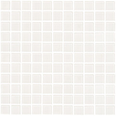 Мозаика Mir Mosaic Natural Color palette белая стеклянная 300х300х4 мм глянцевая - фото 1