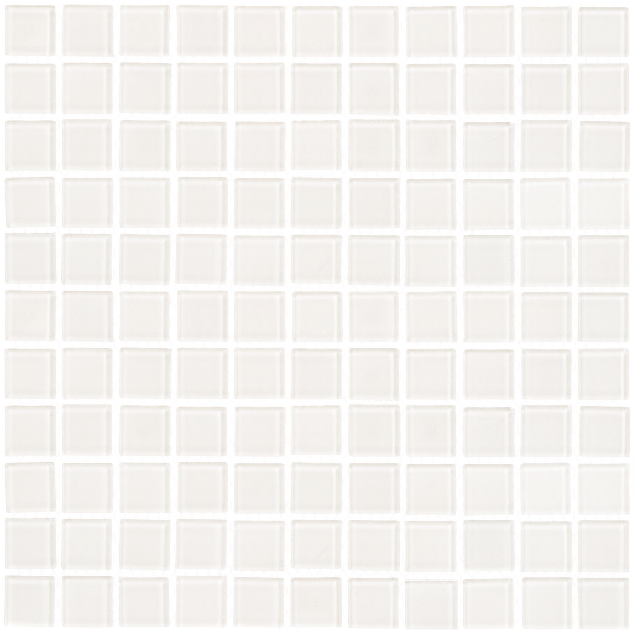 Мозаика Mir Mosaic Natural Color palette белая стеклянная 300х300х4 мм глянцевая