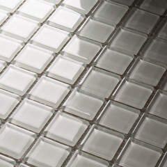 Мозаика Mir Mosaic Natural Color palette белая стеклянная 300х300х4 мм глянцевая - фото 2