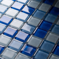 Мозаика Mir Mosaic Natural Color palette голубая стеклянная 300х300х4 мм глянцевая - фото 2