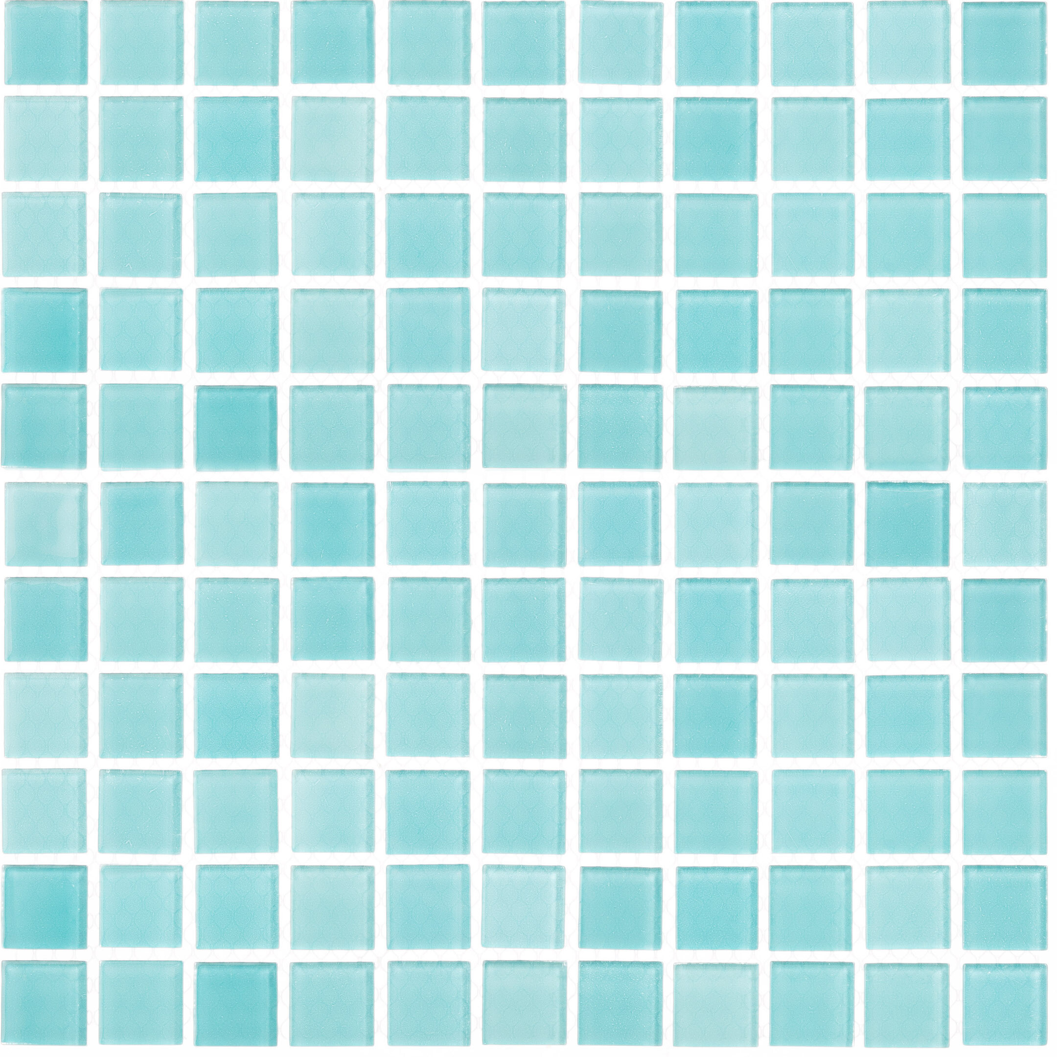 Мозаика Mir Mosaic Natural Color palette микс голубая стеклянная 300х300х4 мм глянцевая