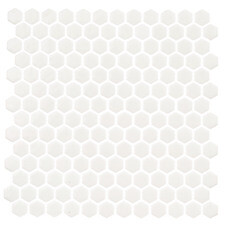Мозаика Mir Mosaic Natural Steppa белая стеклянная 300х300х5 мм глянцевая