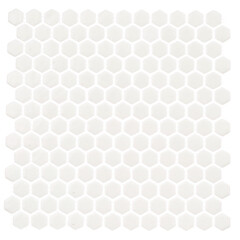 Мозаика Mir Mosaic Natural Steppa белая стеклянная 300х300х5 мм глянцевая - фото 1