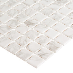 Мозаика Lavelly Smalta мрамор белый стеклянная 467х311х4,5 мм матовая - фото 5