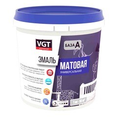 Эмаль акриловая VGT матовая слоновая кость 1 кг