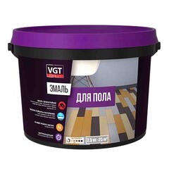 Эмаль VGT для пола серая полуматовая 2,5 кг