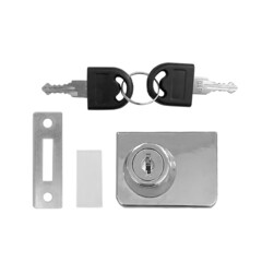 Замок мебельный Trodos 805 32 мм для стекла (хром) 2 ключа - фото 2