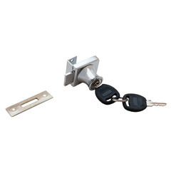Замок мебельный Trodos 804 38 мм для стекла (хром) 2 ключа - фото 1