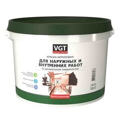 Краска водно-дисперсионная VGT Белоснежная моющаяся 15 кг