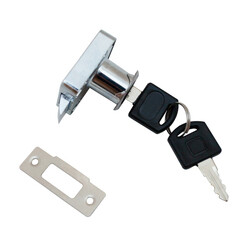 Замок мебельный Trodos 338 30 мм автомат (хром) 2 ключа - фото 1