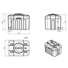 Емкость для жидких/сыпучих веществ ЭкоПром СПб XS 200 л полиэтиленовая с крышкой синяя - фото 3