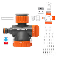 Адаптер 3/4-1 для шланга Daewoo наружная резьба пластиковый (DWC 1325)