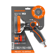 Пистолет для полива 1/2 х 5/8 х 3/4 Daewoo Spray Gun с регулировкой напора 7 режимов (DWG 4020) - фото 11