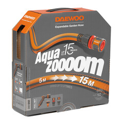 Шланг поливочный 1/2 15 м двухслойный Daewoo Aquazoom растягивающийся с коннектором и распылителем 4 режима (DWH 6102) - фото 8