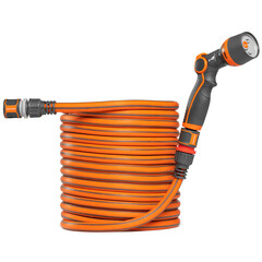 Шланг поливочный 1/2 30 м двухслойный Daewoo Aquazoom растягивающийся с коннектором и распылителем 4 режима (DWH 6105)