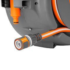 Катушка с поливочным шлангом 15 м Daewoo пластиковая настенная автоматическая (DWR 3015) - фото 5