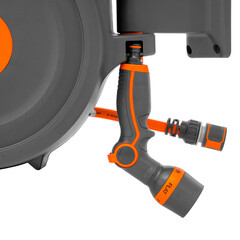 Катушка с поливочным шлангом 15 м Daewoo пластиковая настенная автоматическая (DWR 3015) - фото 3