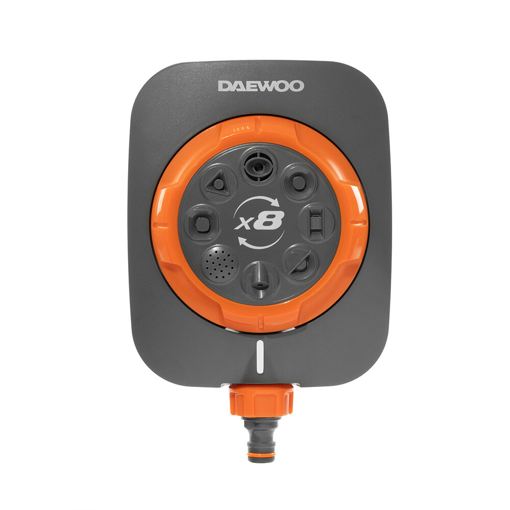 Изображение товара Дождеватель 1х1/2х5/8х3/4 Daewoo 8-Pattern Sprinkler пластиковый статический 8 режимов (DWS 1008)