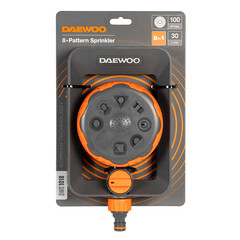 Дождеватель 1х1/2х5/8х3/4 Daewoo 8в1 пластиковый статический 8 режимов (DWS 1018) - фото 11