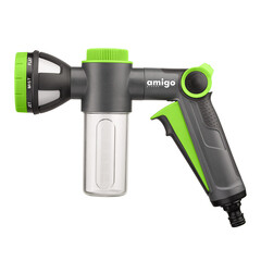 Пистолет для полива 1/2х3/4х5/8х1 Amigo Grande пластиковый с регулировкой напора 8 режимов (79561) - фото 2