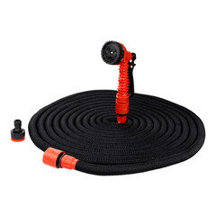 Шланг поливочный 1/2-3/4 15 м двухслойный MasterProf растягивающийся с коннектором и распылителем 5 режимов (ДС.070851)