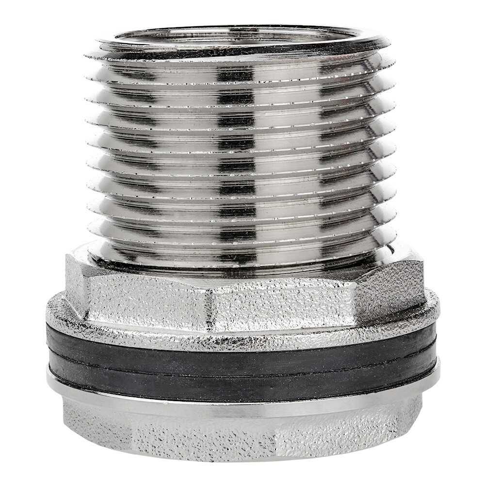 Изображение товара Штуцер для врезки в бочку 1 для бака MasterProf латунный с прокладкой (ДС.020010)