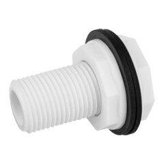 Изображение товара Штуцер для врезки в бочку 3/4 для бака MasterProf пластиковый с прокладкой (ДС.072002)
