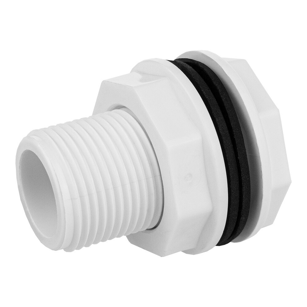 Изображение товара Штуцер для врезки в бочку 1 для бака MasterProf пластиковый с прокладкой (ДС.072004)