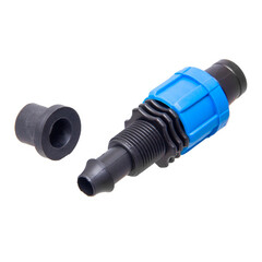 Соединитель для капельной трубки 16 мм MasterProf пластиковый с уплотнительной резинкой (ДС.060085) - фото 3