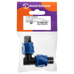 Соединитель для капельной трубки уголок 16 мм зажимной MasterProf пластиковый (ДС.060088) - фото 2