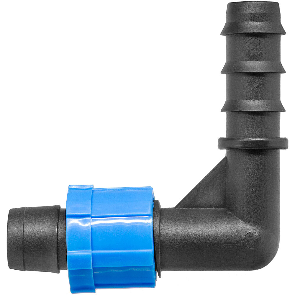 Изображение товара Соединитель для капельной трубки уголок 16 мм переходной MasterProf пластиковый (ДС.071481)