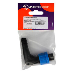 Соединитель для капельной трубки уголок 16 мм переходной MasterProf пластиковый (ДС.071481) - фото 2