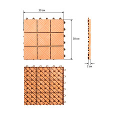 Садовая плитка Standartpark Модуль 30х30 см терракот (0,99 м2) - фото 4