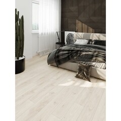 Ламинат 33 класс Эггер Хоум дуб ривалго белый 1,99 кв.м 8 мм с фаской влагостойкий - фото 2