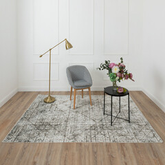 Ковер 1,6х2,3 м прямоугольный Isphahan 84492 silver - фото 2