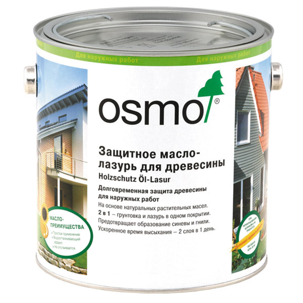 Изображение товара Масло-лазурь Osmo Holzschuts Ol-Lasur для дерева тик 2,5 л