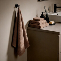 Полотенце махровое банное Lorikeet 70х140 см мокко - фото 6