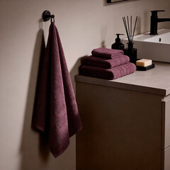 Полотенце махровое банное Lorikeet 100х150 см черничный шоколад - фото 6