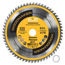 Диск пильный по дереву Diamond Industrial WoodMaker 255х30 мм 60 зубьев (DIDD255Z60)