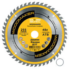 Диск пильный по дереву Diamond Industrial WoodMaker 255х30х2,6 мм 48 зубьев (DIDD255Z48) - фото 1