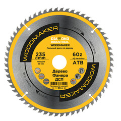 Диск пильный по дереву Diamond Industrial WoodMaker 235х30х2,6 мм 60 зубьев (DIDD235Z60) - фото 1