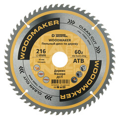 Диск пильный по дереву Diamond Industrial WoodMaker 216х30х2,4 мм 60 зубьев (DIDD216Z60) - фото 1