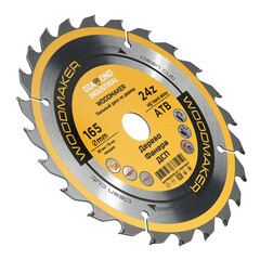 Диск пильный по дереву Diamond Industrial WoodMaker 165х20х2,2 мм 24 зуба (DIDD165Z24) - фото 4